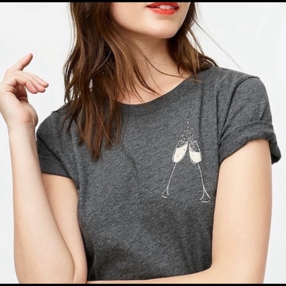 J. Crew Tops - 🥂 Cheers! 🥂 Champagne Glass Tee